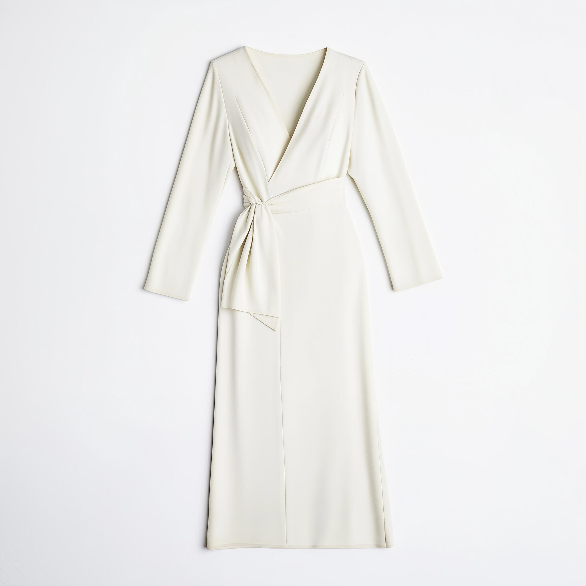 Ivory Whisper Wrap Dress